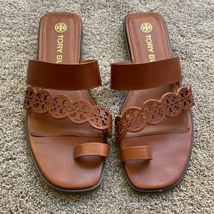 Tory Burch Miller Toe Ring Slides Size 9.5